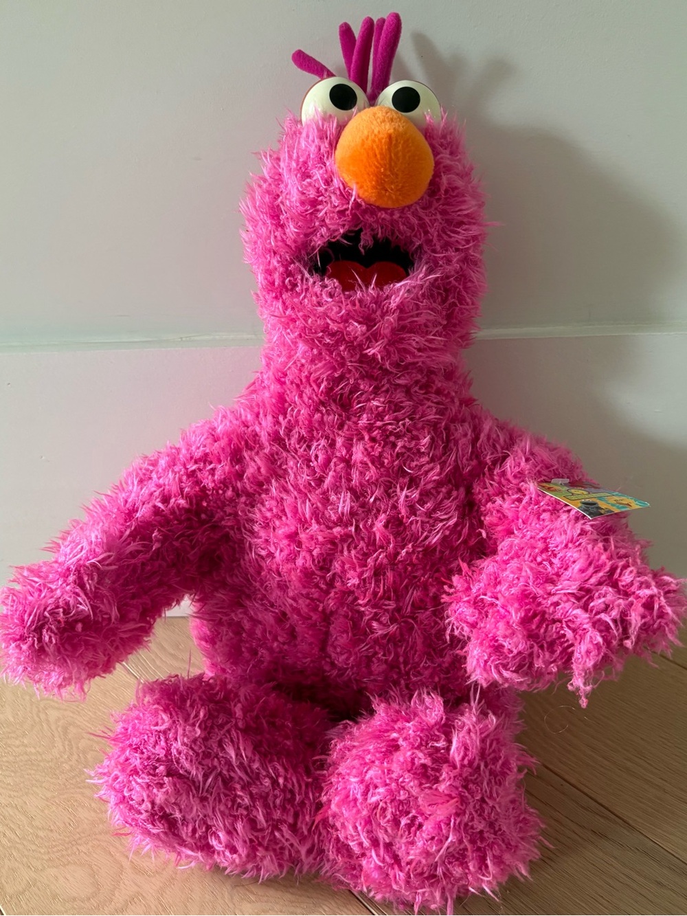 Sesame Place Plush Telly Monster Pink Fuzzy Sesame Place Exclusive Toy ~17” Tall - Picture 1 of 8